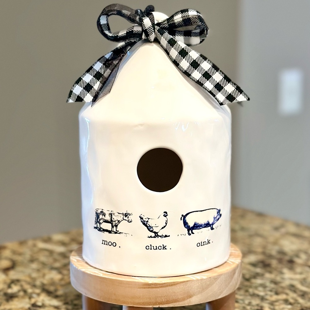 Full Size Farmhouse Pig Chicken Birdhouse By Coastal Night Designs
